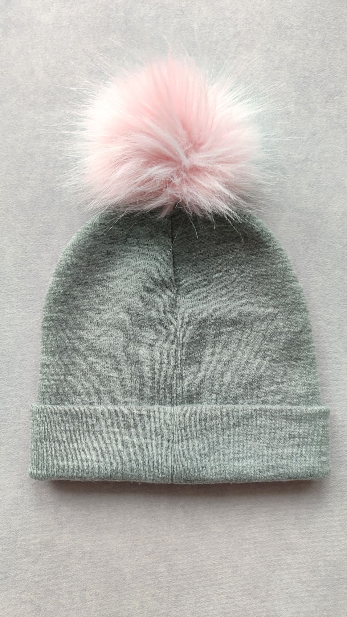 Szara czapka z różowym pomponem Hello Kitty 104-122 C&A