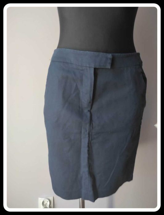 MANGO granatowa spódnica ołówkowa 38 M