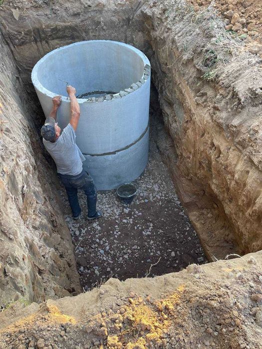 Кільця бетонні. Септик, вигрібна яма, каналізація. Під ключ.