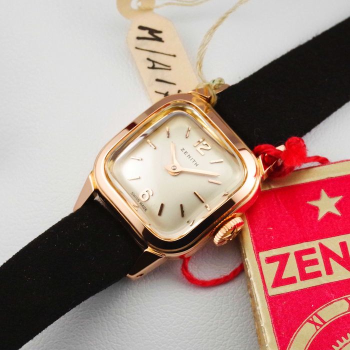 ZENITH zegarek damski VINTAGE lite złoto 18K / 750 nienoszony  1958