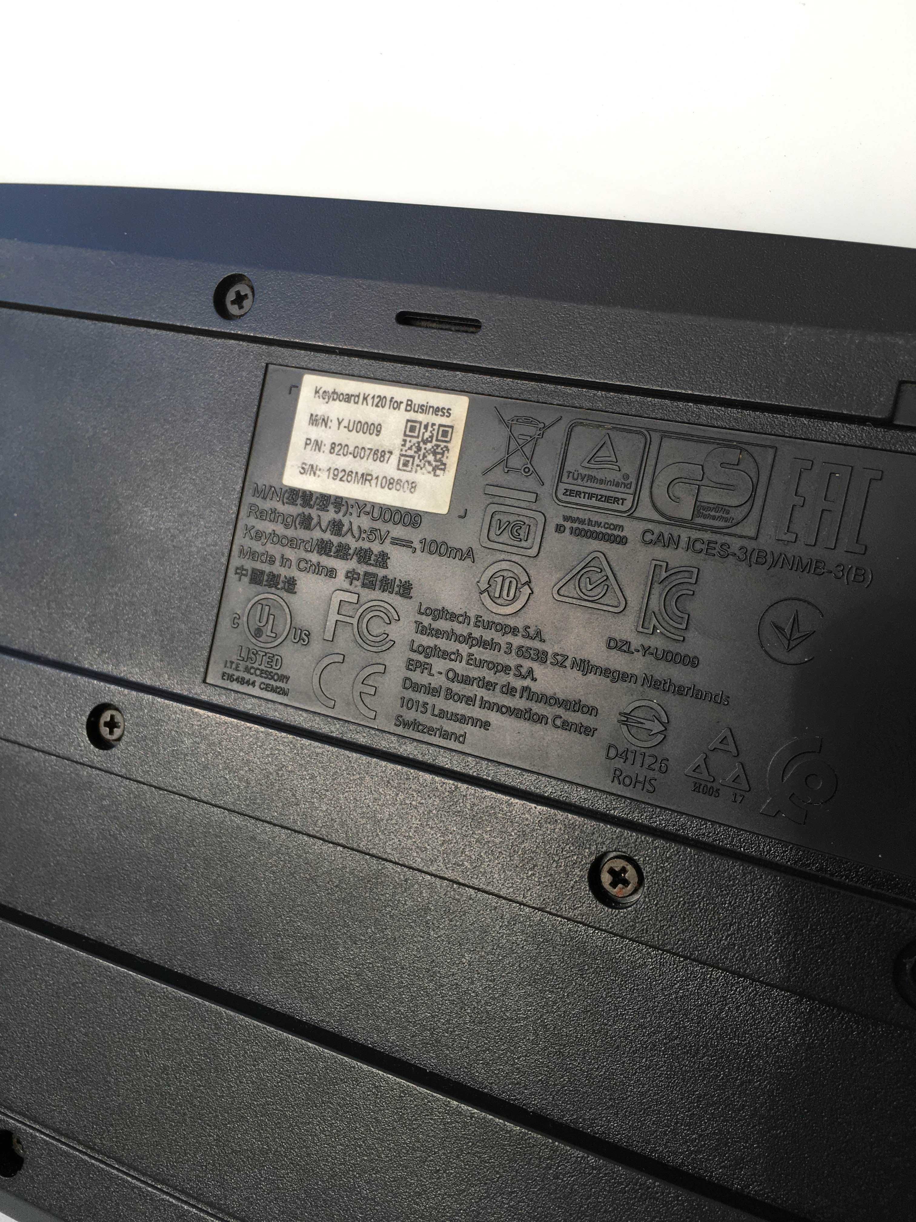 Клавiатура Logitech K120