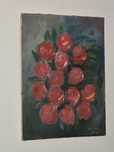 Quadro flores pintado à mão