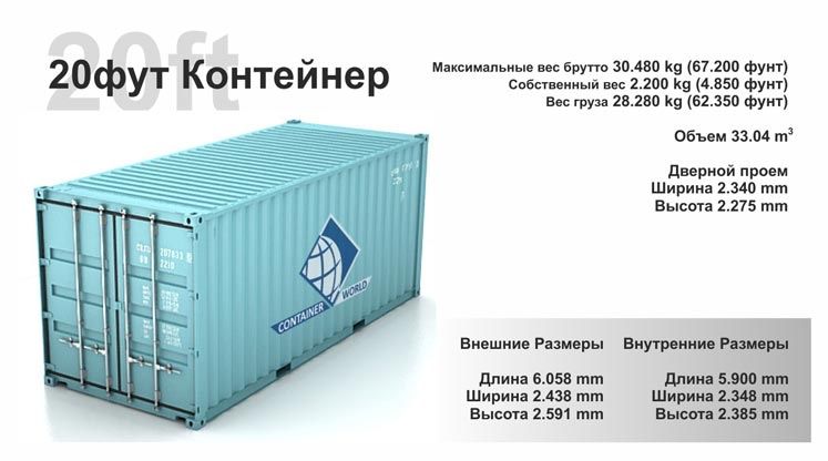 Контейнер морський 20 фут. / гараж / склад