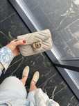 Сумка gucci marmont біла шкіра комплект