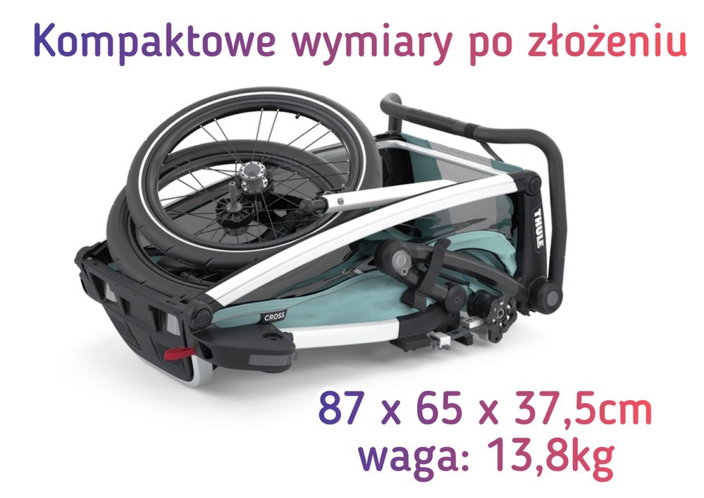 Nowa przyczepka rowerowa Thule Chariot Cross 1 - 5 lat gwarancji