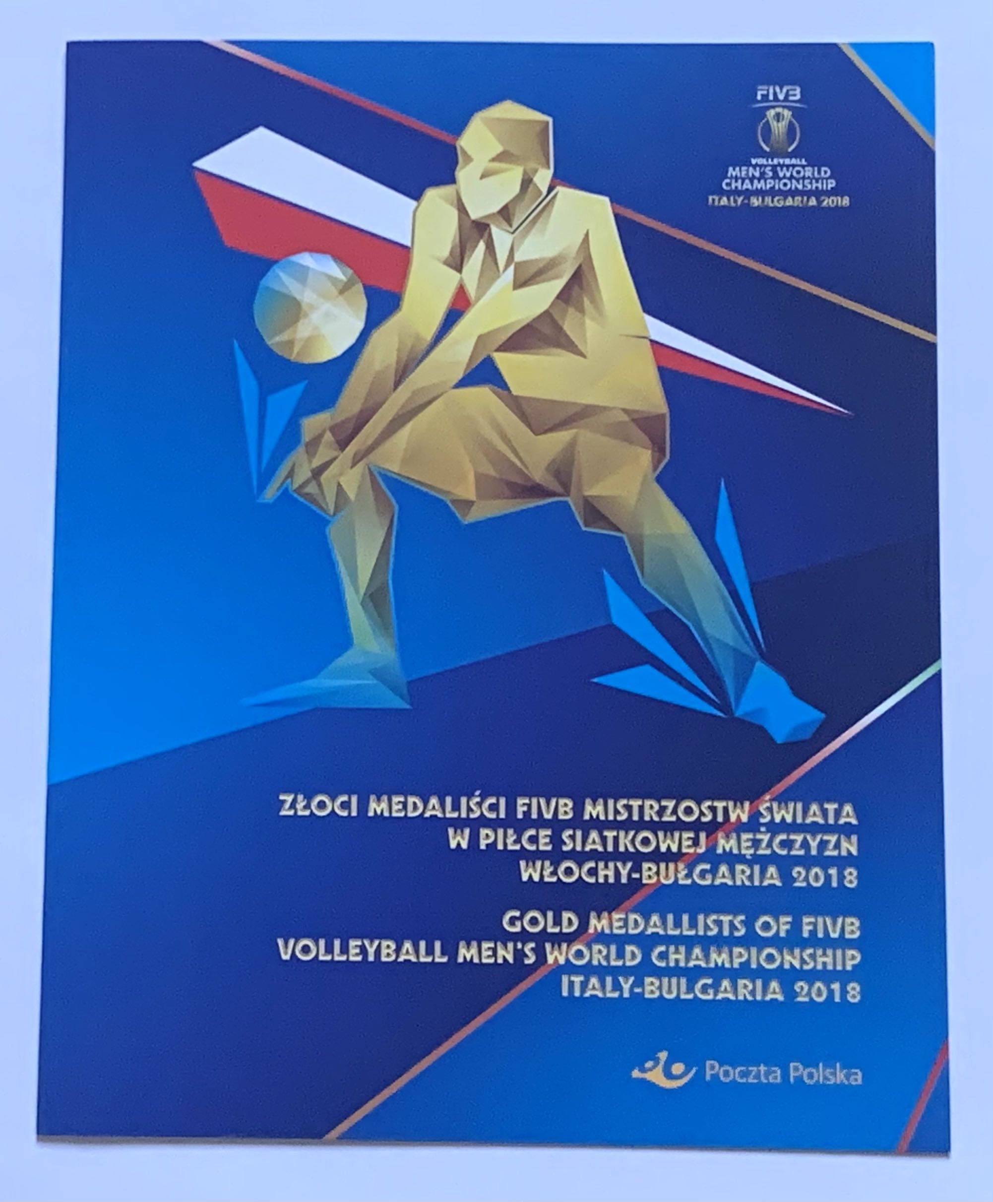 Folder znaczki Złoci Medaliści FIVB Mistrzostw Świata