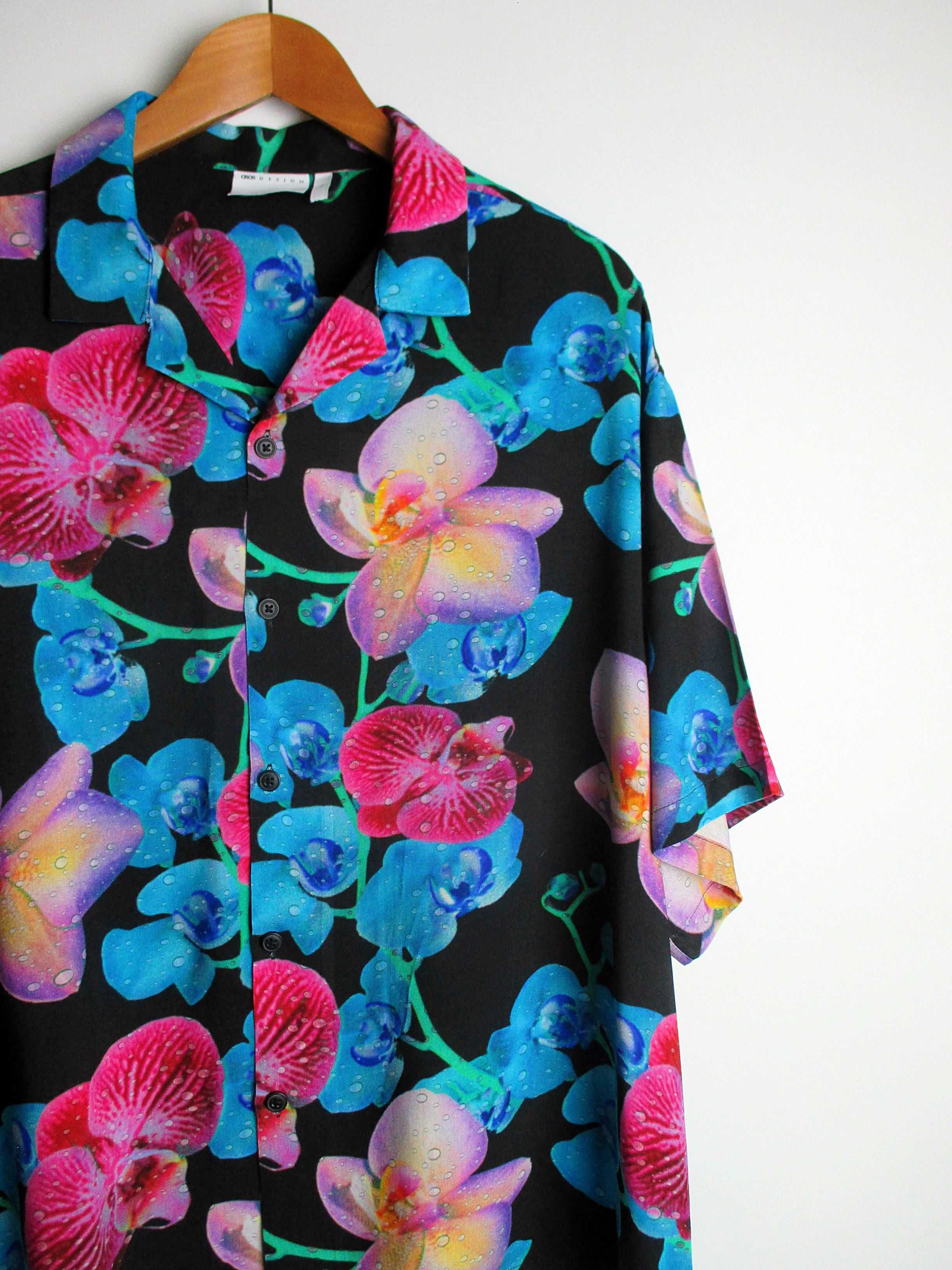 Рубашка/гавайка ASOS - Oversized Boxi-fit Floral Shirt