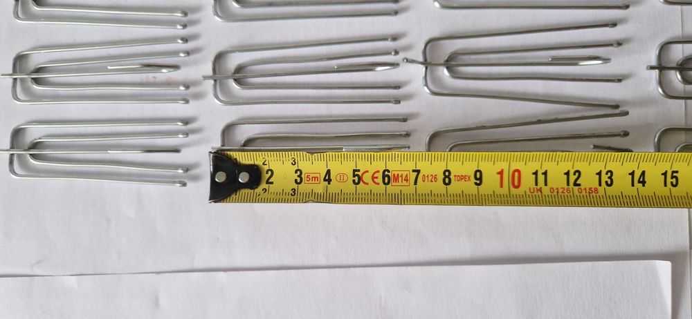 Zestaw 20 sztuk haczyków kurtynowych, stal nierdzewna