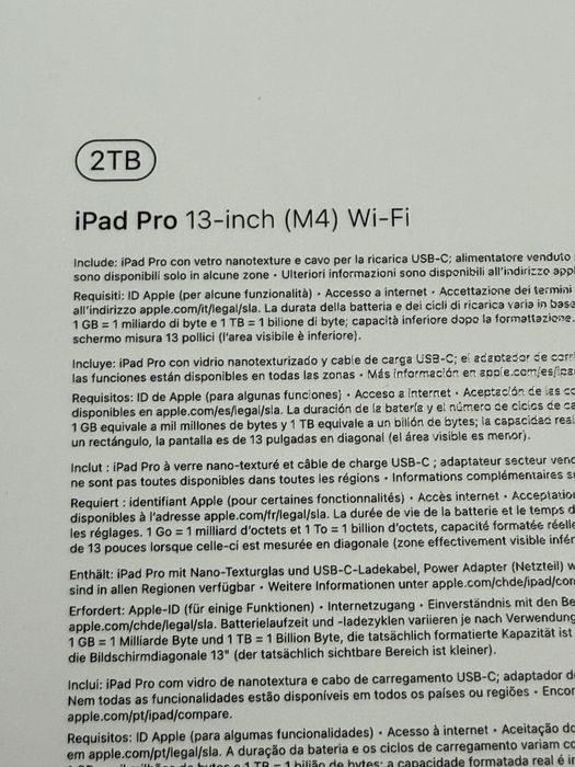 iPad Pro 13 Pro M4 2tb selado