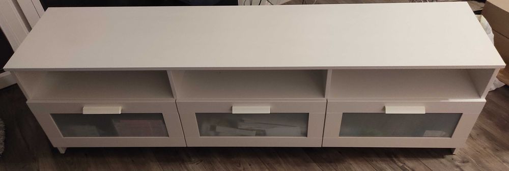 Szafka pod TV, biały, 180x41x53 cm BRIMNES IKEA