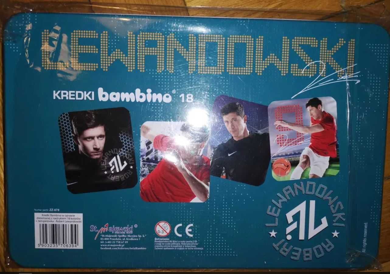 Robert Lewandowski - Bambino Kredki drewniane z temp. Majewski 18 szt.