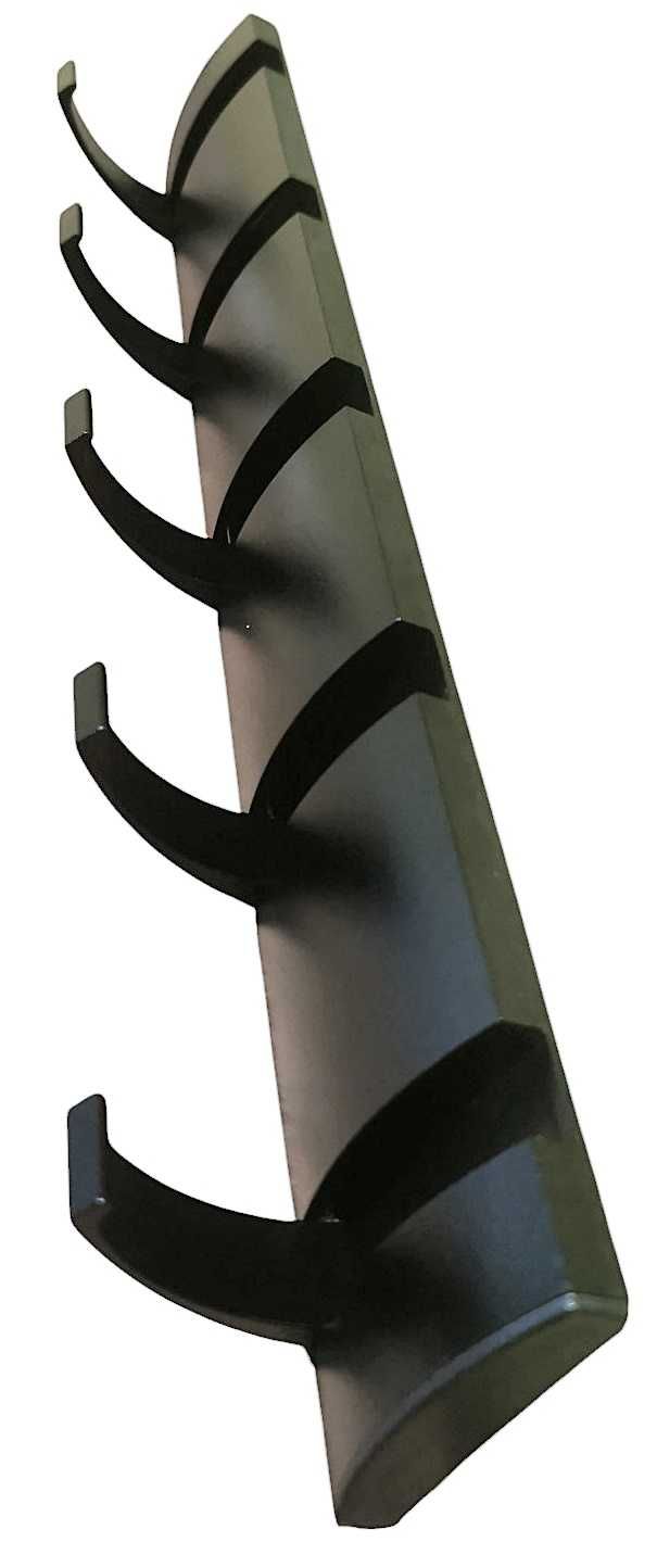Wieszak do ubrań metalowy czarny uniwersalny 40cm otwierane haczyki