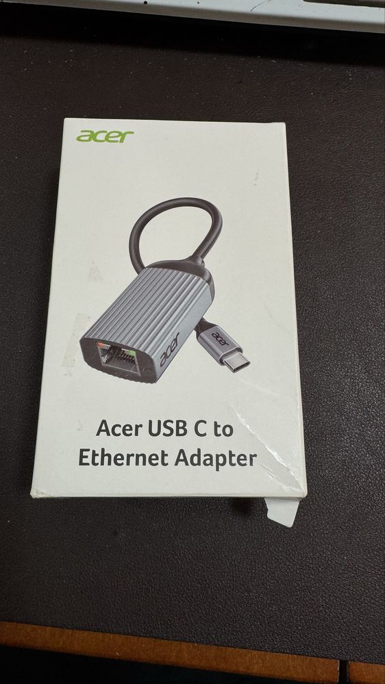 Acer USB-C LAN адаптер 1Gbps для ноутбука, планшета, Switch