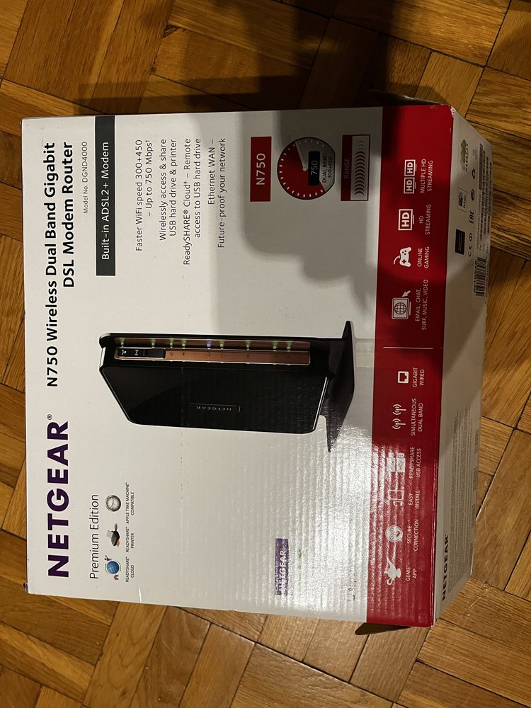 Netgear N750 modem router dsl DGND4000