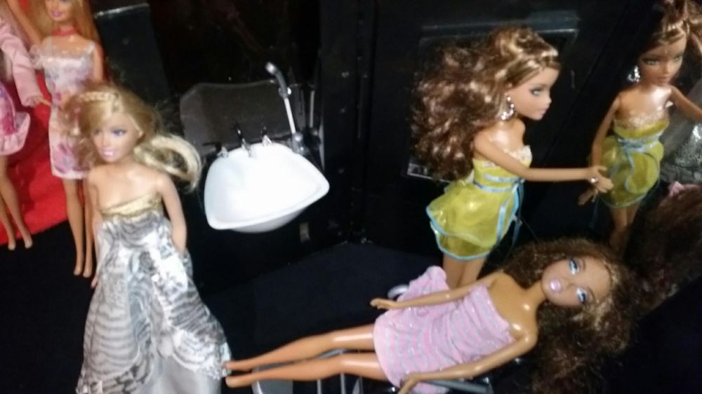 Zakład fryzjerski dla lalek Barbie salon lalki zestaw dla dziewczynki