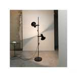 Czarna duńska lampa podłogowa 1960 vintage modern loft stojąca