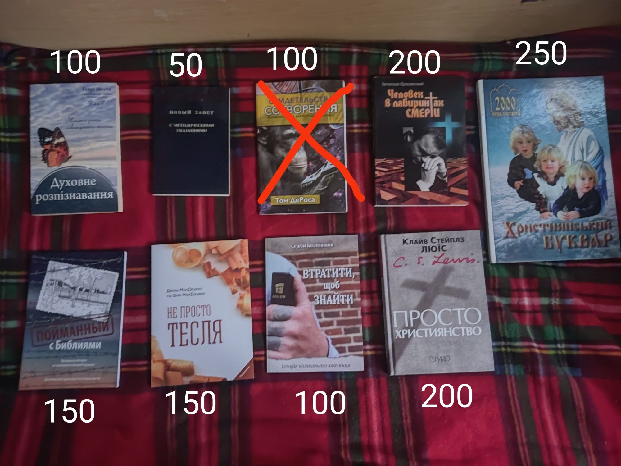 Християнська література книги лотом або окремо
