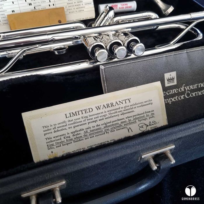 wyjątkowy King Silverflair Ohio USA .462 large bore trąbka gamonbrass