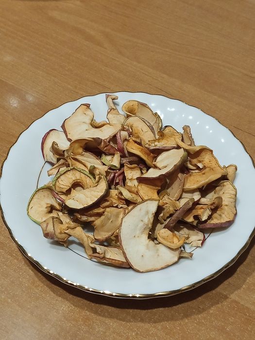 Jabłka suszone z własnego sadu