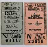 Bilhetes comboio antigos 1988