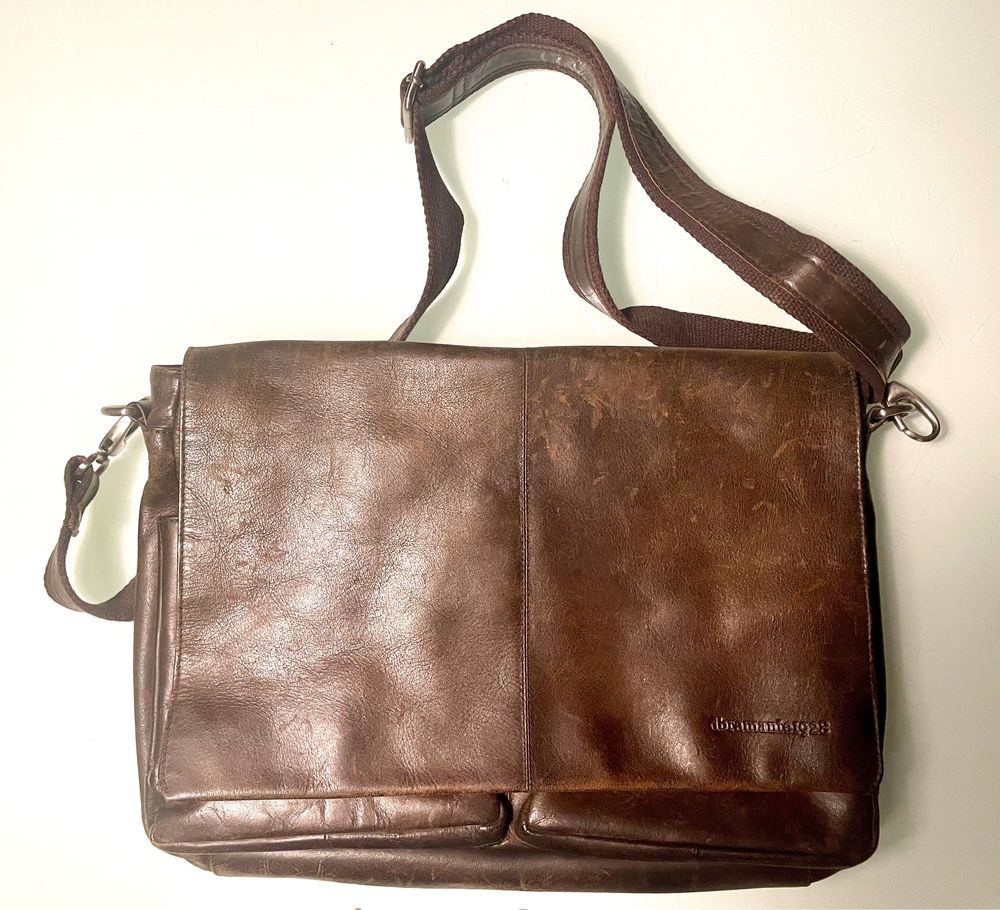 Torba skorzana na laptopa dbramante1928 messenger brązowa