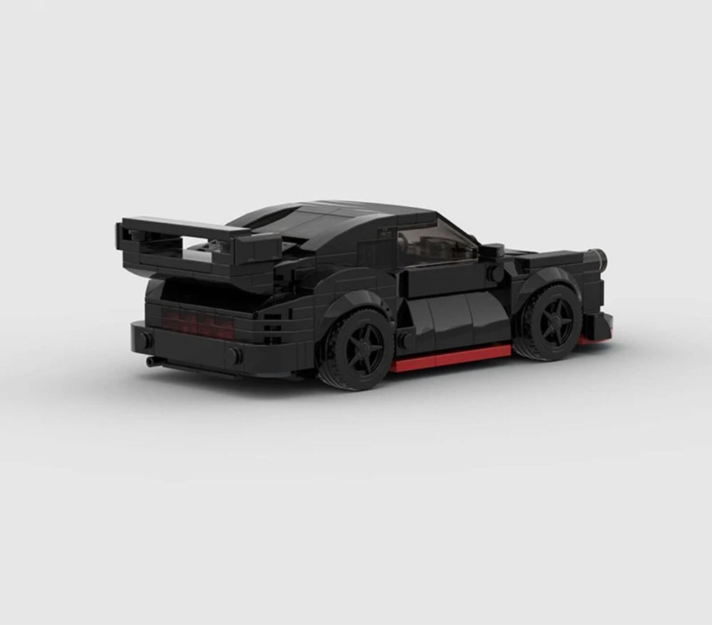 Auto autko samochodzik model z klocków na wzór lego Porsche 911