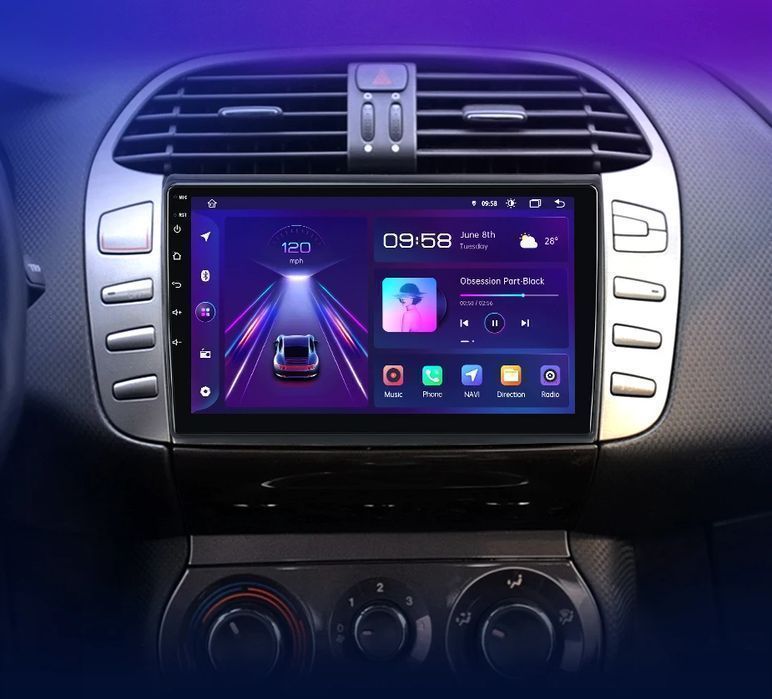 Radio dla Fiat Bravo 2007 - 2012 GPS CarPlay i Android Auto
