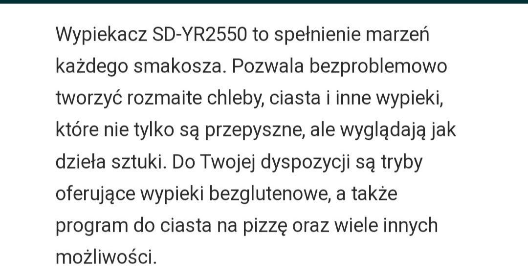 Wypiekacz do chleba Panasonic