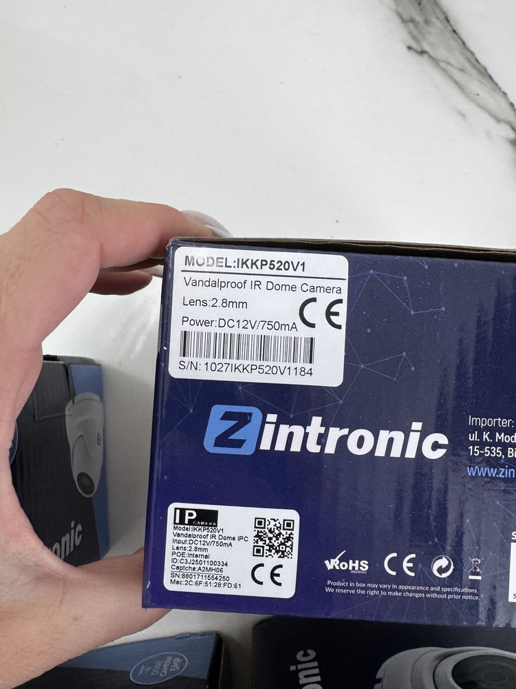 Kamera IP do Monitoringu Kopułowa zintronic