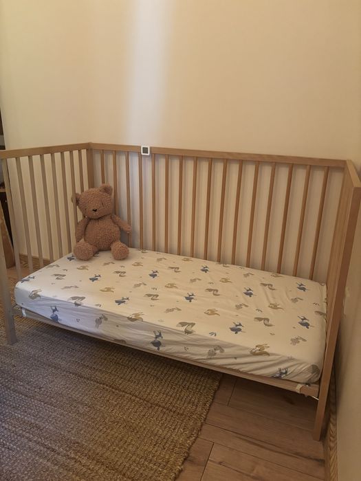 Дитяче ліжечко IKEA  SNIGLAR бук