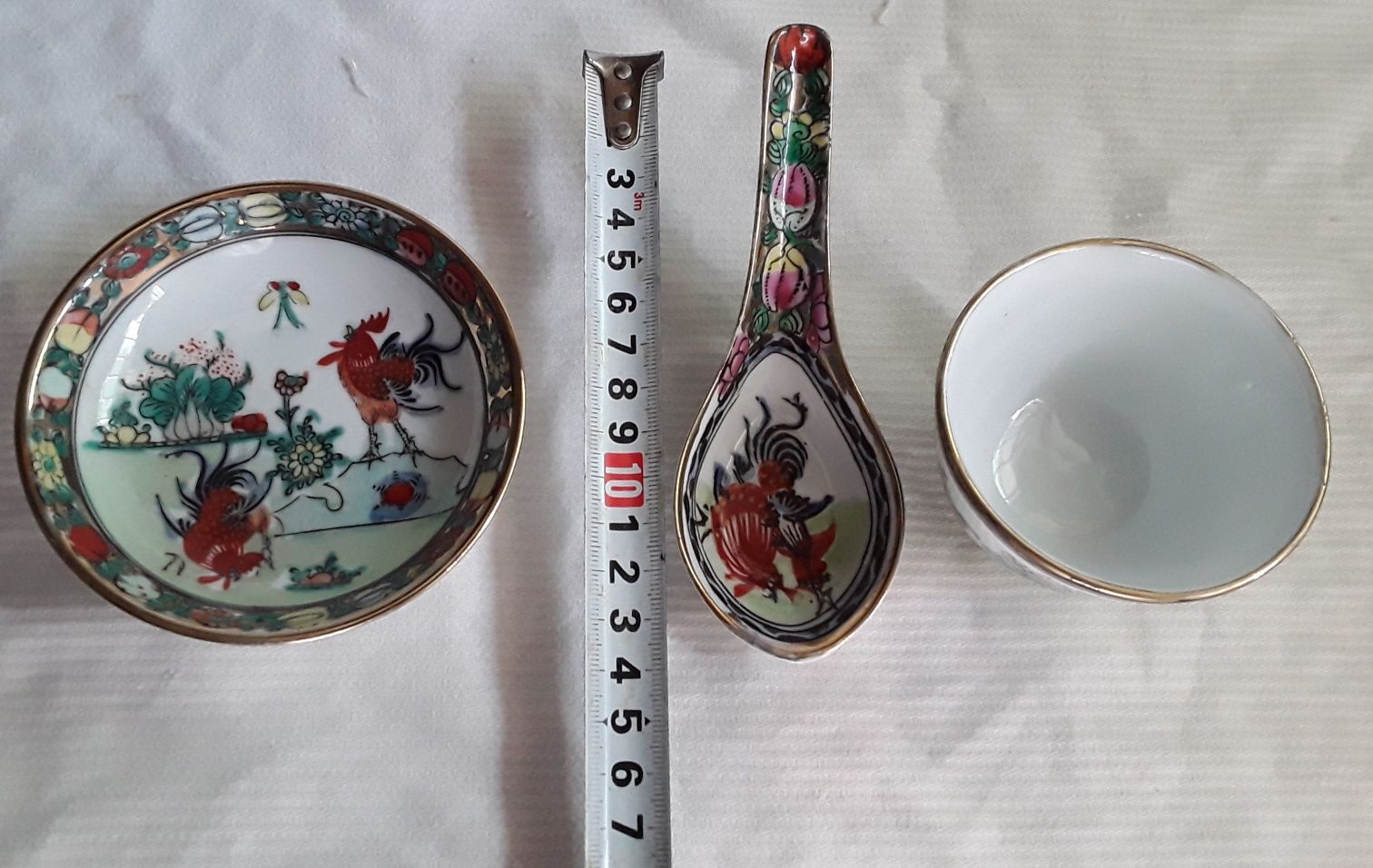 3 Peças em porcelana, made in Macau