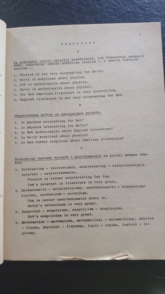 English through science problems - teksty dla lektorów,1974