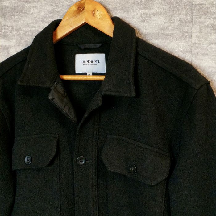 Шерстяная куртка овершот carhartt wip owen shirt jacket