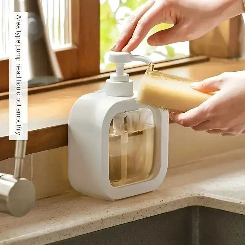 Biały Dozownik do mydła płynu pojemnik łazienkowy 300 ml