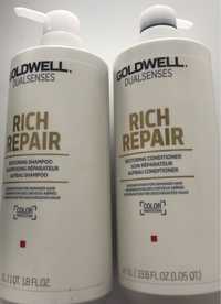 GOLDWELL DUALSENSES RICH REPAIR Szampon 1000 ml,Odżywka 1000 ml