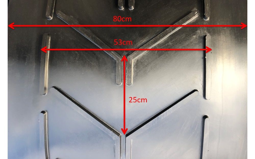 Taśma przenośnikowa 80cm 3przekładki Jodełka / Chevron / Taśma progowa