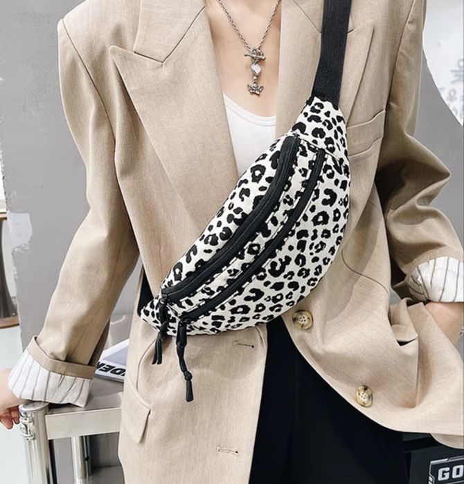 Saszetka Nerka na biodra Panterka