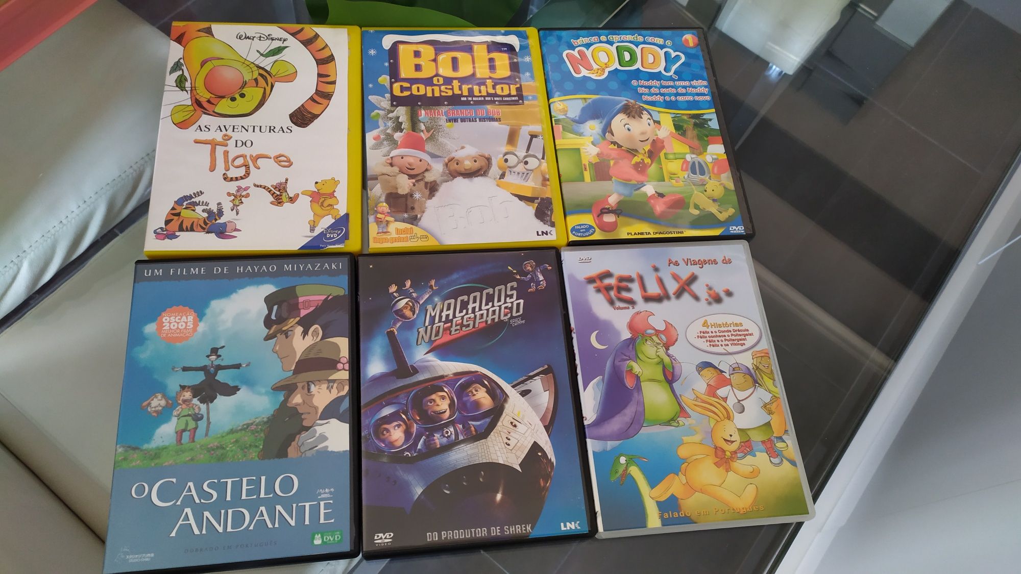 Lote de 5 dvds infantis novos