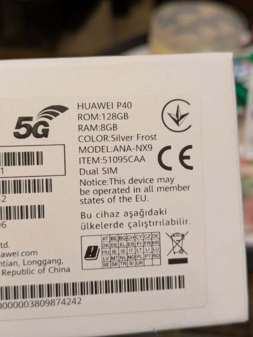 Huawei P40 8GB 128GB Dual SIM ANA-NX9 jak nowy