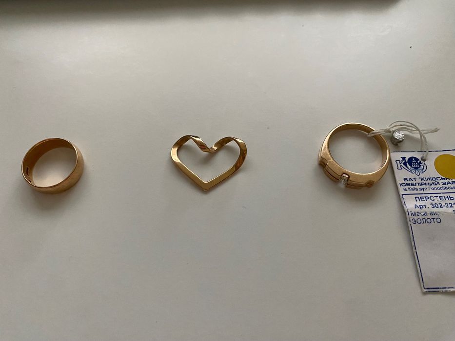 кольцо , подвеска золото 585