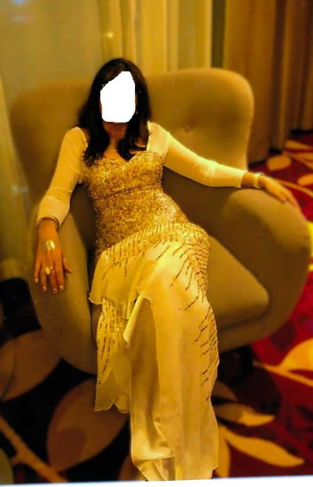 suknia  balowa lub ślubna  z trenem w pastelowe  cekiny model syrena