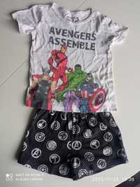 Piżamka Avengers Hulk Iron Man Marvel piżama z krótkim rękawem
