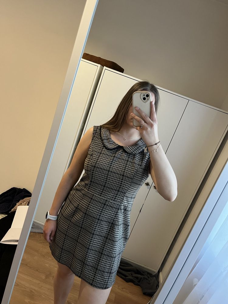 Elegancka sukienka w kratkę Apricot rozmiar XL