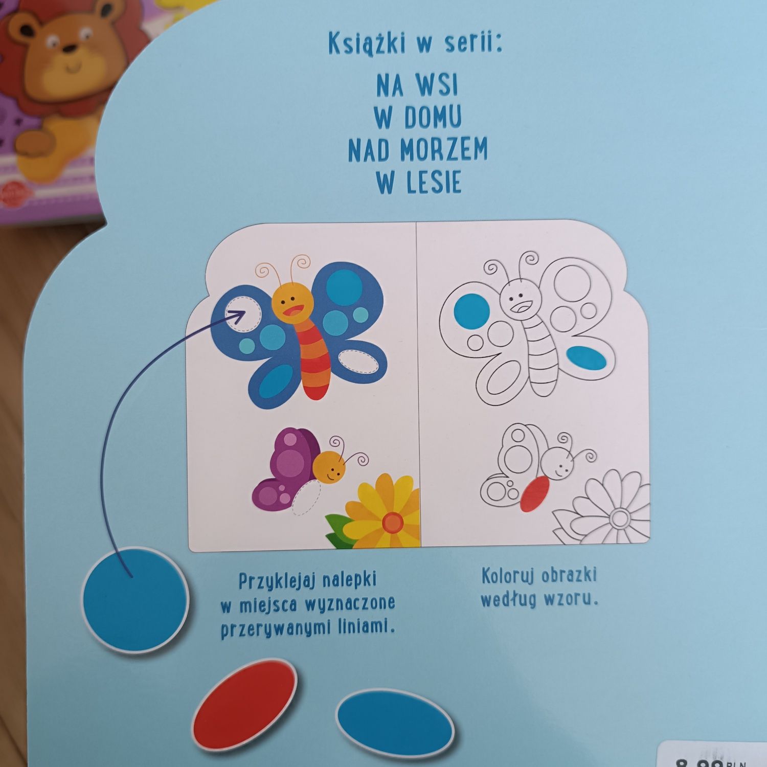 Książka dla dzieci z naklejkami poznajemy kształty i kolory