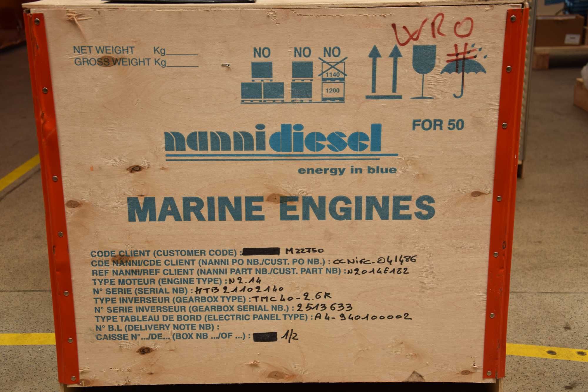 Silnik stacjonarny  / morski / NANNI N2.14 - 14 KM / 29,7Nm