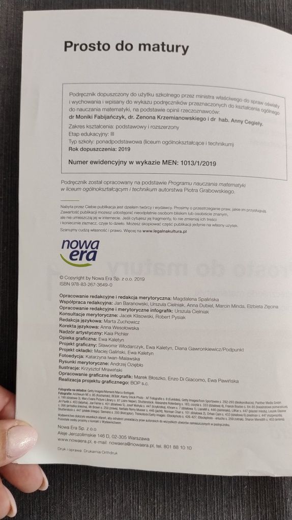 Podręcznik do matematyki Prosto do matury 1