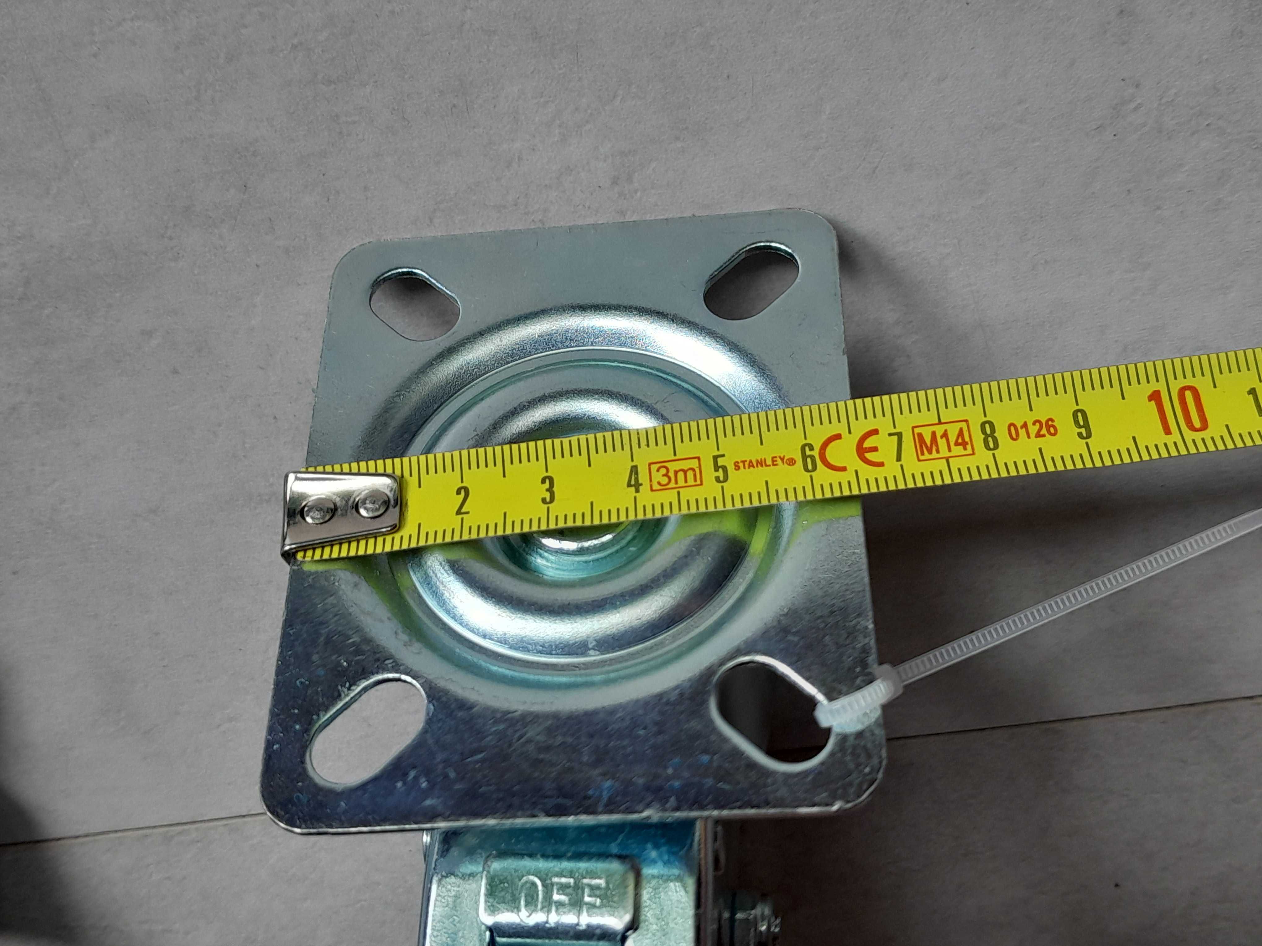 Kółko skrętne fi 75 mm z hamulcem z cokołem przykręcanym nowe outlet