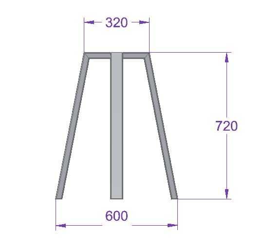 Podstawa Nogi do Stołu CLASIC HOME Fi 80 cm H 72 cm