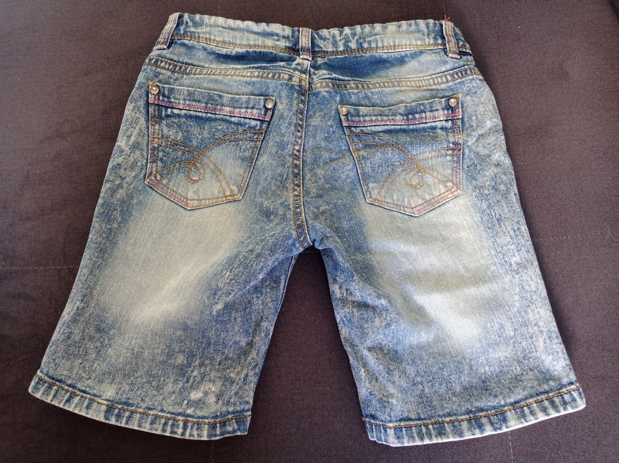 Spodenki Spodnie krótkie jeansowe dziewczęce szorty r. 146