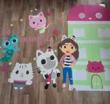 Gabby doll house autoclantes decorativos festa quarto painel
